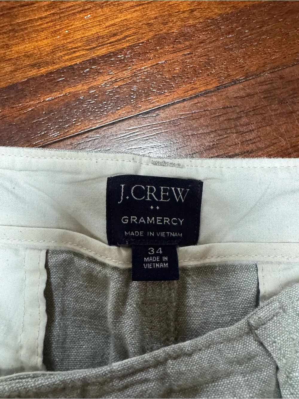 J. Crew Men's Light Gray Linen-Blend Flat Front Shorts